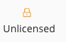“Unlicensed” indicator in the device overview