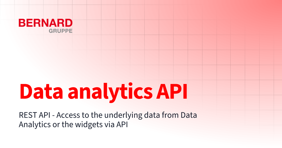 Data analytics API | D Bernard Technologies Documentation